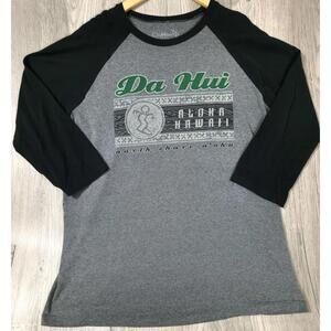 Da Hui Hawaii North Shore Hawaiian Surfing Long Sleeve Grey L T-Shirt #10